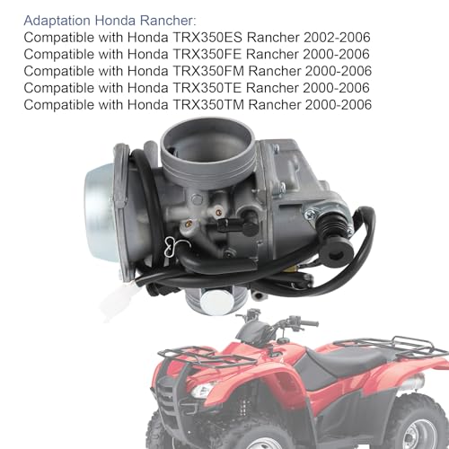 RADHLBNIU Carburetor Compatible with Honda TRX350ES/FE/FM/TE/TM Rancher 2000-2006, TRX450FE/FM/ES/S Foreman 1998-2004, TRX350/300FW Fourtrax - Thumbnail 2