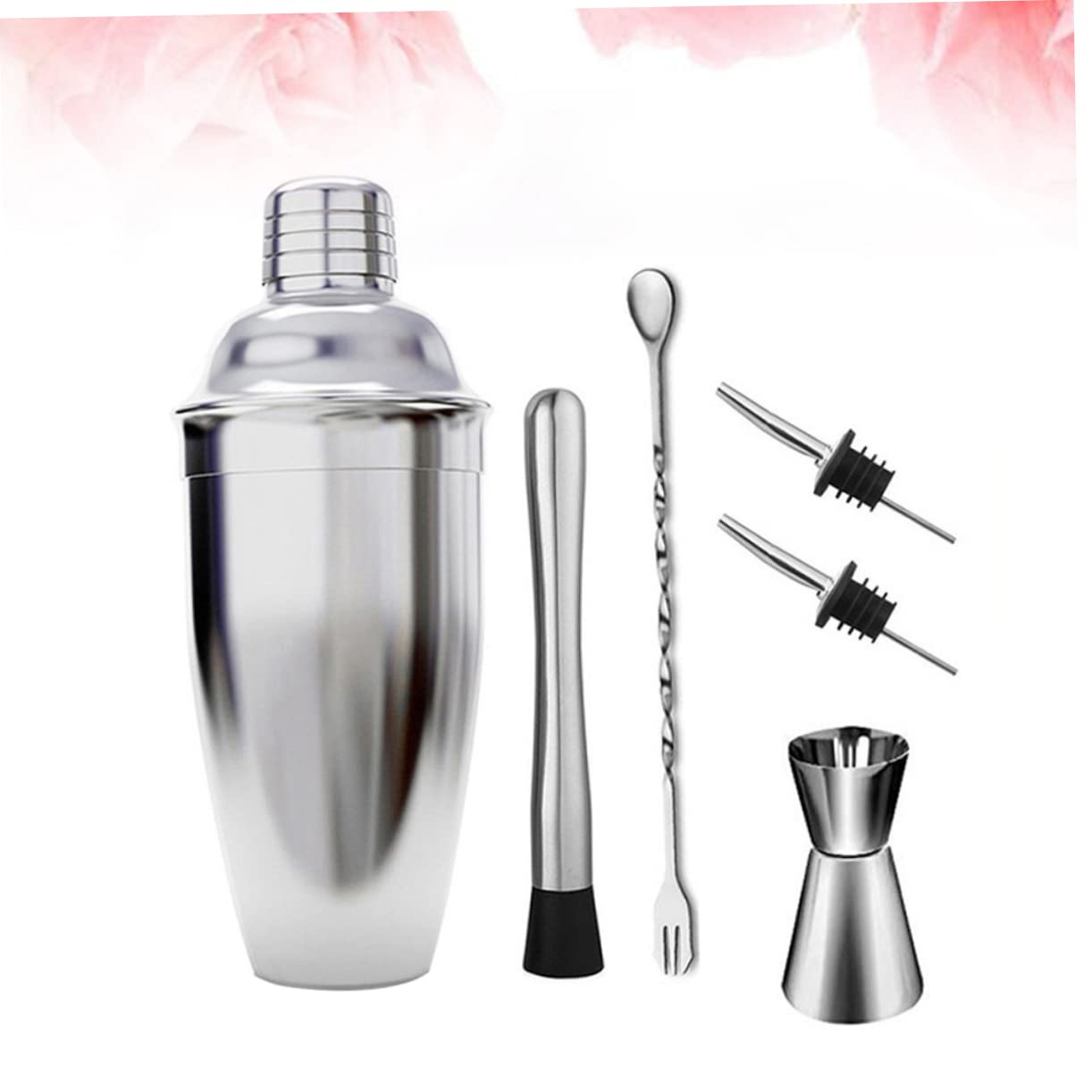 IMIKEYA Set 6 Pezzi Shaker Cocktail in Acciaio Inossidabile 750ml Finitura a Specchio Alta Lucidatura, Facile da Pulire, per Preparare Cocktail a Casa