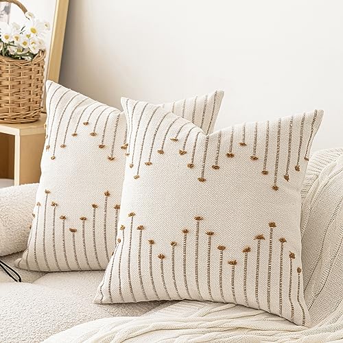 LILEPOY Boho Throw Pillow Covers 18x18 Set of...