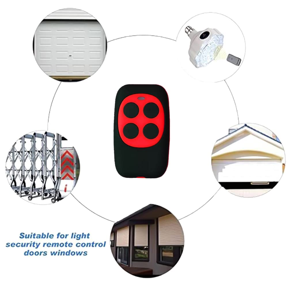 SALPIE Telecomando Cancello Universale Autoapprendimento con Frequenza 433 Mhz Codice Fisso Batteria Inclusa (set 3 pz)