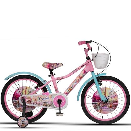 Image of Emma Cycle for Kids 5 to 8 Years Girls (Baby Pink /Sea Green, 20T)