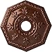 Ekena Millwork CM18NTCPS Nottingham Ceiling Medallion, 18"OD x 3 1/2"ID x 1 1/2"P, Hand-Painted Copper Penny