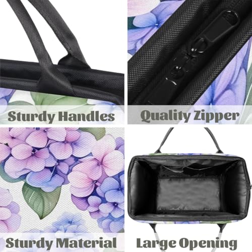 Travel Duffel Bag for Women, Hydrangea Flower Weekender Overnight Bag Carry on Beach Swim Bags Dance Bag Airlines Approved Personal Item Travel Bag for Yoga, Sports, Hospital4