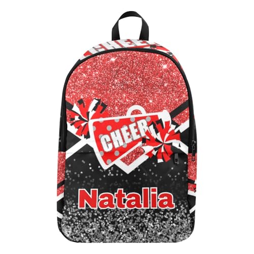 Cheerleader Backpack Cheer Bags with Name Personalized Cheer Backpack for Cheerleaders Gifts (Red)2