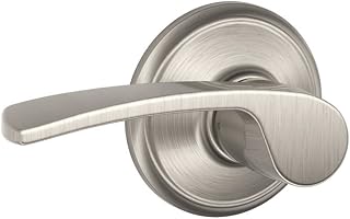 Schlage F10 MER 619 Merano Hall and Closet Lever, Satin Nickel