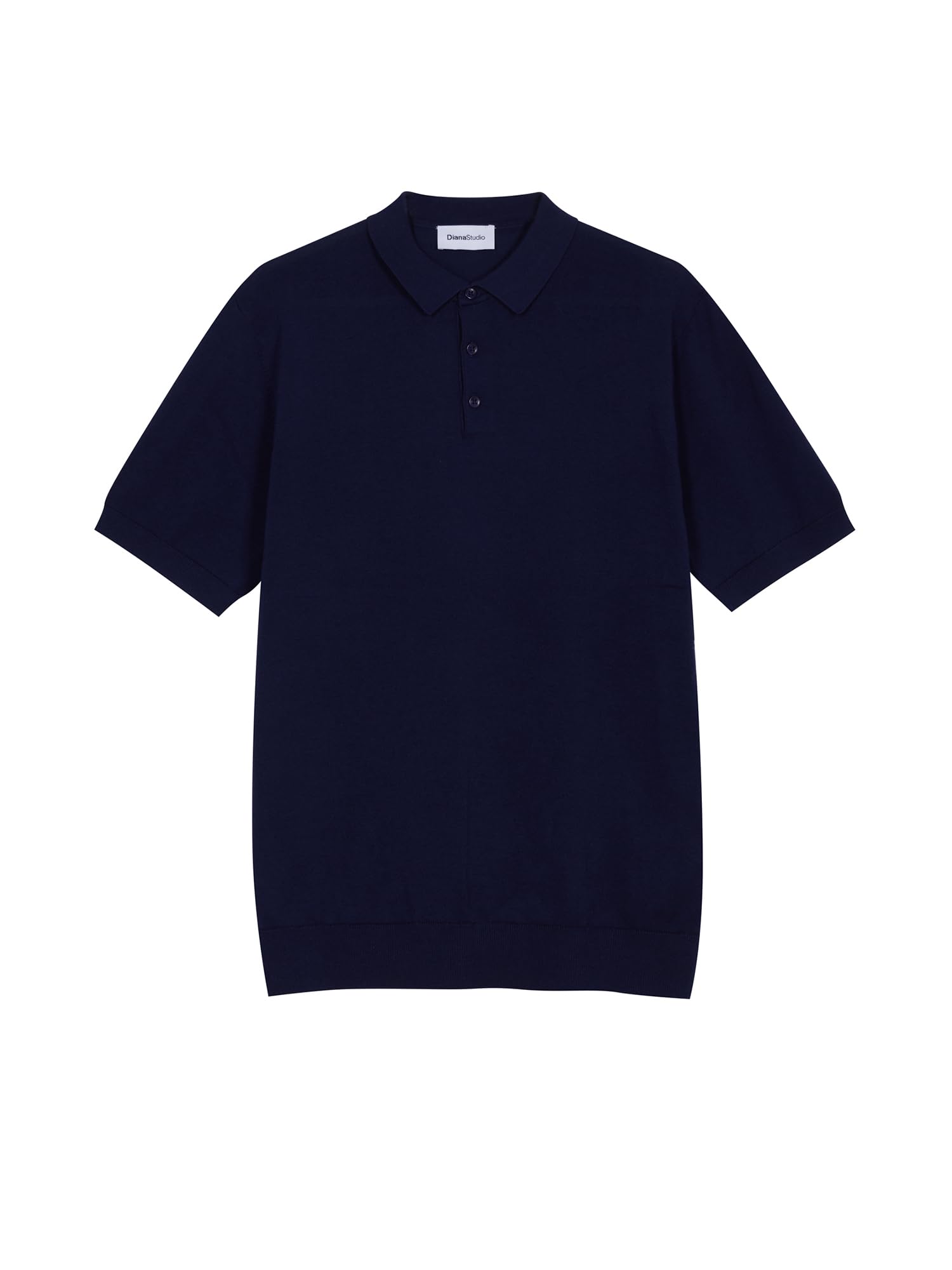 Diana Studio - Polo in Strick, Herren, 100% Baumwolle leicht und extraringsgedreht, Kurzarm, Casual Fit