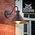 Tarentlight Gooseneck Outdoor Wall Sconce 1-Light E26 Socket Farmhouse Wall Mount Porch & Patio Lights,9.3Inch Width Casting Aluminum Shade,Oil Rubbed Bronze,Easily Installed in Outdoor and Indoor.