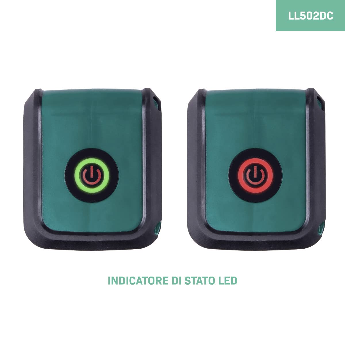 VONROC Láser de línea cruzada - Verde - Autonivelante - Alcance de 18 metros - Incluye barra de sujeción, bolsa de herramientas y baterías
