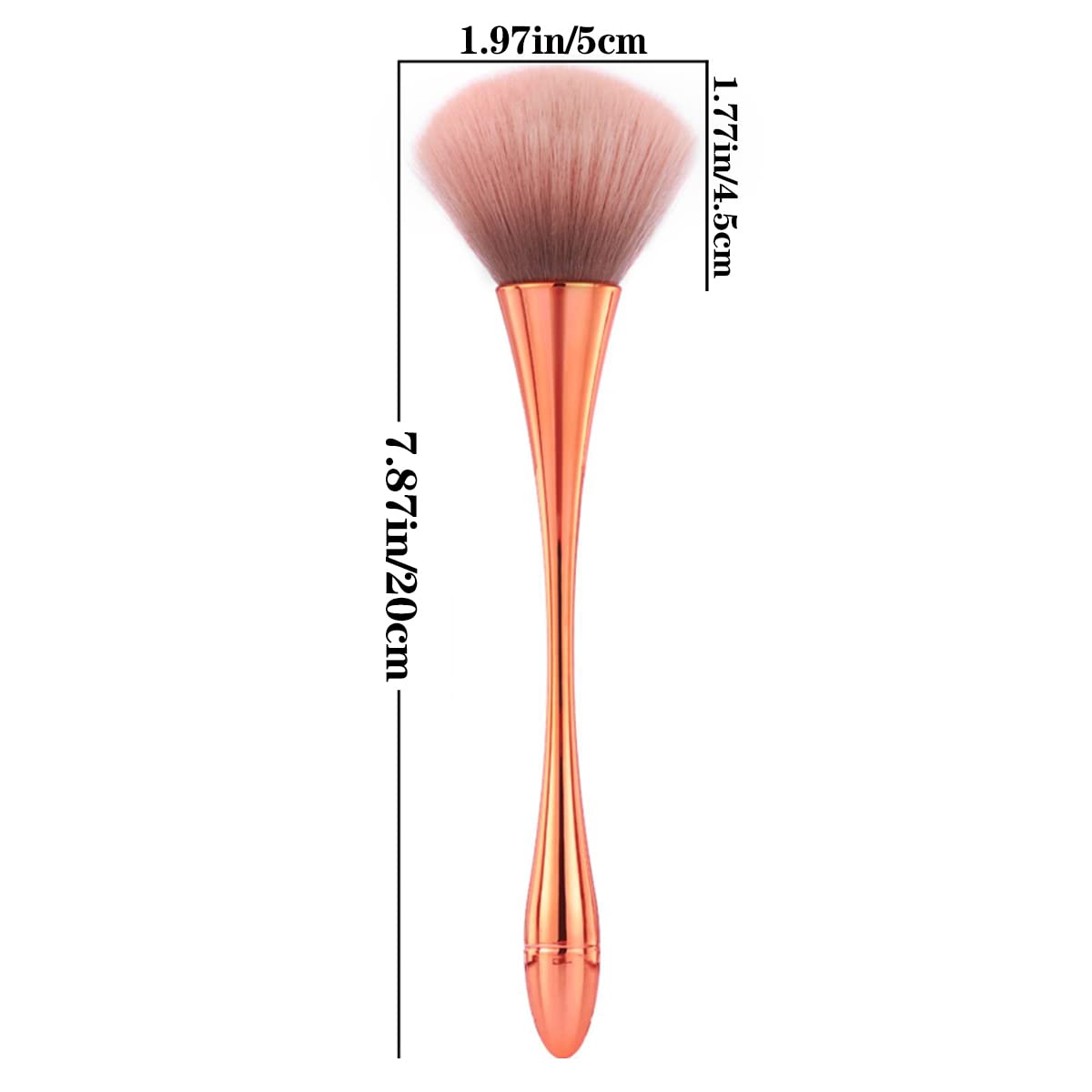 Ainvhh 3Pcs Nail Dust Brush Acrylic Brush Cleaner Nail Brushes for Cleaning Dust Dip Powder Brush Large Makeup Brush Blush Brush Nail Clean Up Brush Manicure Brush - Image 2