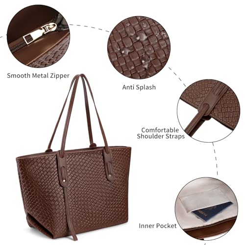 Sac cabas avec fermeture eclair grande capacite SENDEFN en cuir vegan - 4