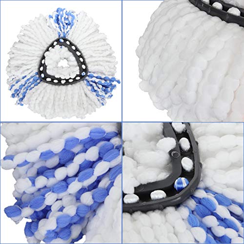 image for AEIOUS 8PACK Spin Mop Replacement Heads, 100% Microfiber Mop Refill, M
