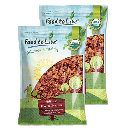 Food to Live Organic Sun-Dried Tomatoes with Sea Salt, 10 Pounds Salted, Non-GMO, Kosher, Vegan, Unsulfured, Bulk