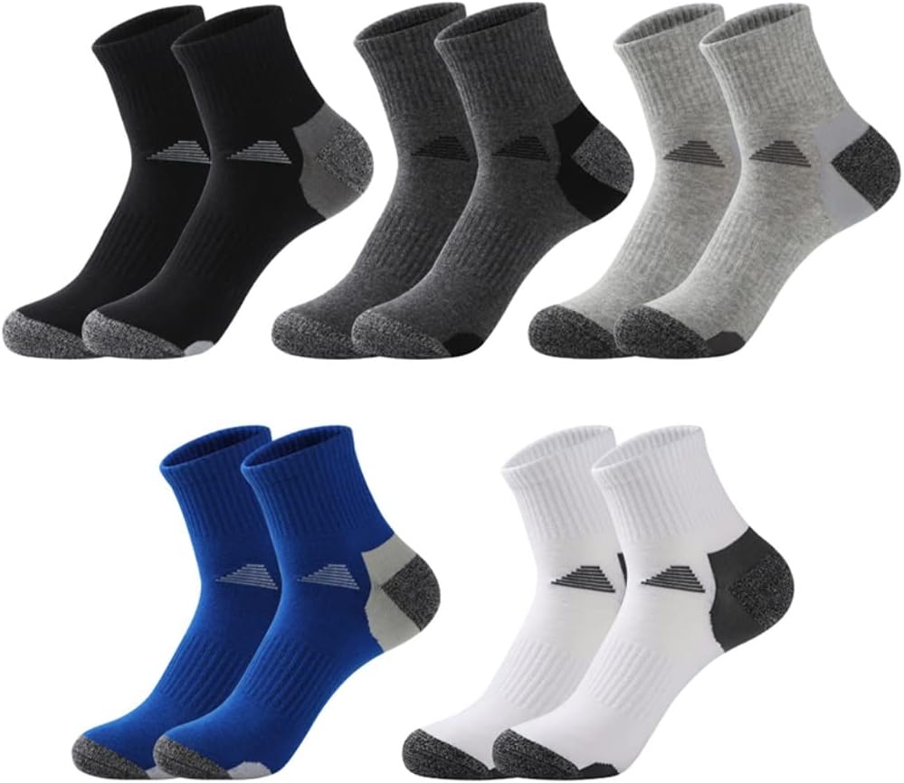 5 Pairs Of Spring Men's Socks Knitted Sports Outdoor Fitness Breathable Quick Dry Running