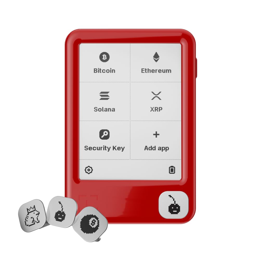 Ledger Nano Gen5 Krypto-Wallet Touchscreen Signer Kirschrot