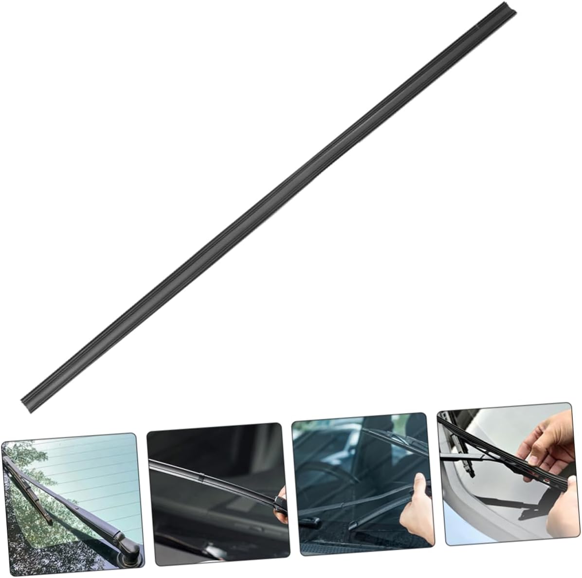 Unomor 8pcs Windshield Wiper Refill Inserts Durable Install Wiper Filler Strip for Enhanced Visibility and Safety Rainy Conditions Fit