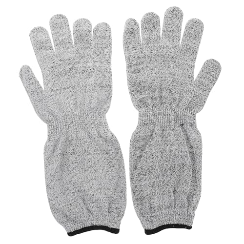 ELAYARD Guanti Antitaglio Con Manicotti Protettivi Traspiranti Resistenti All'usura, Guanti Di Sicurezza Per Taglio Alimentare e Protezione Braccia Per Cucina e Lavoro, 35 Cm
