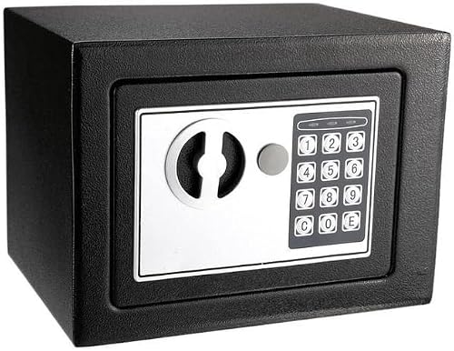23x17x17 All-Steel Electronic Digital Keypad Safe Box – Security Lock Box for Home & Office Use (Black)