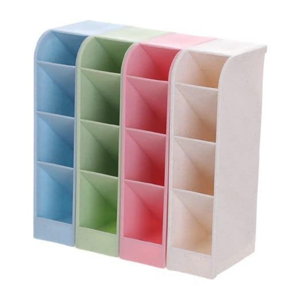 CARTENZA Multipurpose Desk Organizer, 4 Compartment, Random Color