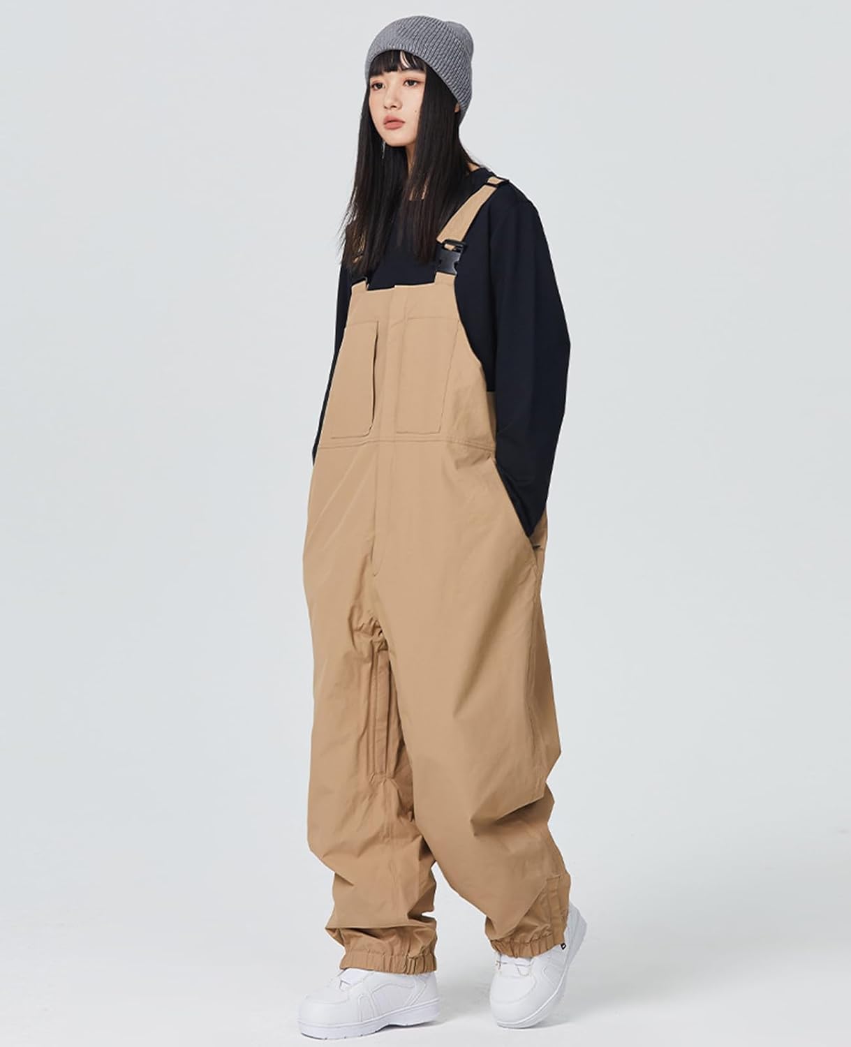 WOWULOVELY Winter Snow Bibs for Men & Women, Waterproof Snowboard Overalls Pant Adjustable Outdoor Ripstop Skiing Pant