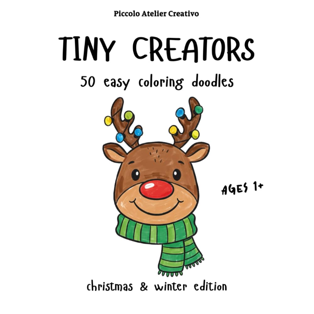 TINY CREATORS - 50 easy coloring doodles: christmas & winter edition