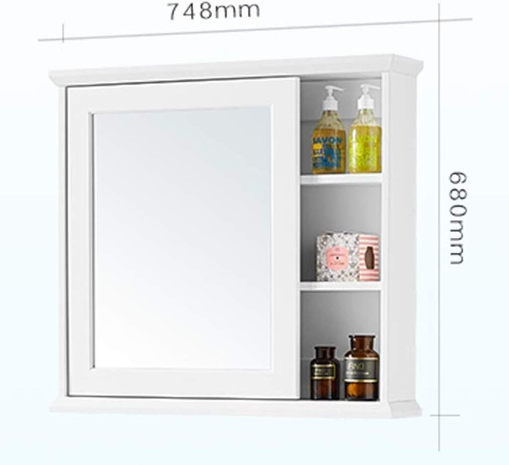 Bathroom Cabinet Multi-Size Bathroom Mirror Cabinet Storage Storage Shelf Mirror Storage Cabinet Wall-Mounted Rack Mirror Bathroom Bathroom Furniture