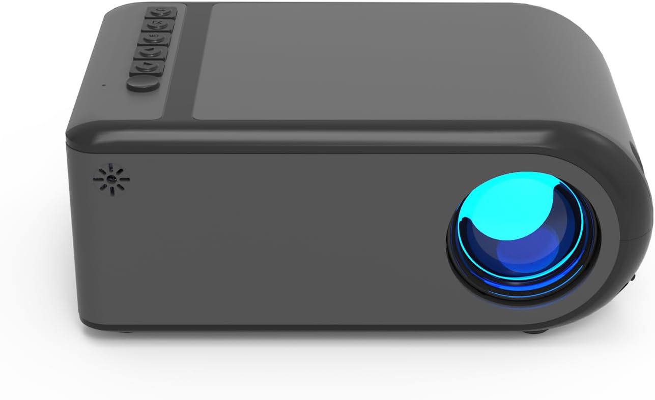 Mini Projector, Projector with WiFi and bluetooth, Portable Movie Projector 1080P Support, with Built-in Speaker, Compatible with TV Stick Smartphone/HDMI/USB, indoor & outdoor use