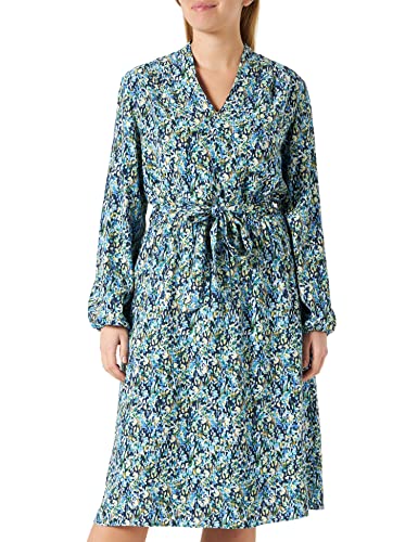 Gerry Weber 180008-31501 Vestido, Impresión Azul y Verde, 38 para Mujer