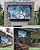 DecorLovee Outdoor TV Cover 80 to 85 Inches Weatherproof & Waterproof, Blue Snowman Christmas Outdoor TV Enclosure with Remote Control Pocket, Xmas Snowflake Tree Sky TV Screen Protectors