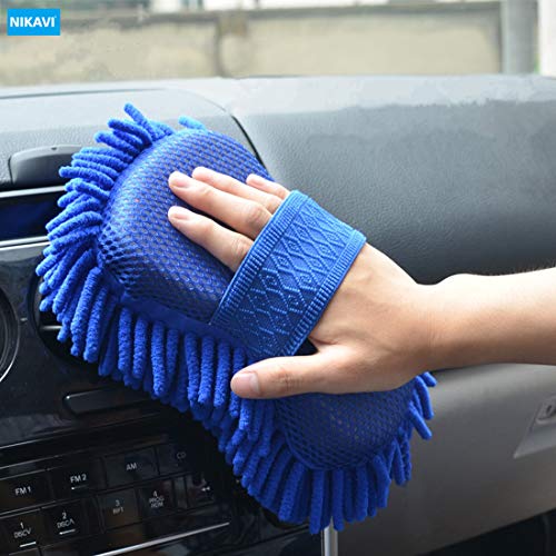 Image of NIKAVI Multipurpose Microfiber Wash and Dry Cleaning Sponge & Scrubs