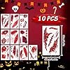 Alaoo Littekentatoeages, letsel, Halloween, tatoeages, valse littekens, zombie-tatoeages, make-up- en cosplay-accessoires voor Halloween-party, 6,8 x 12 cm, 10 vellen A #1