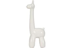 White Ceramic Giraffe Balloon Animal Statue