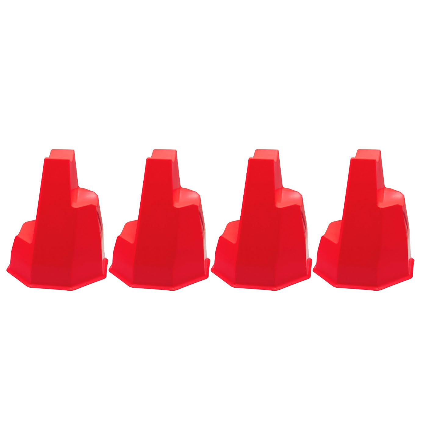 Brama West Lot de 4 blocs d'obstacles Pylonetti - Pour toutes les barres standard - Bloc d'obstacles - L 30 cm H 35 cm P 30 cm - Rouge