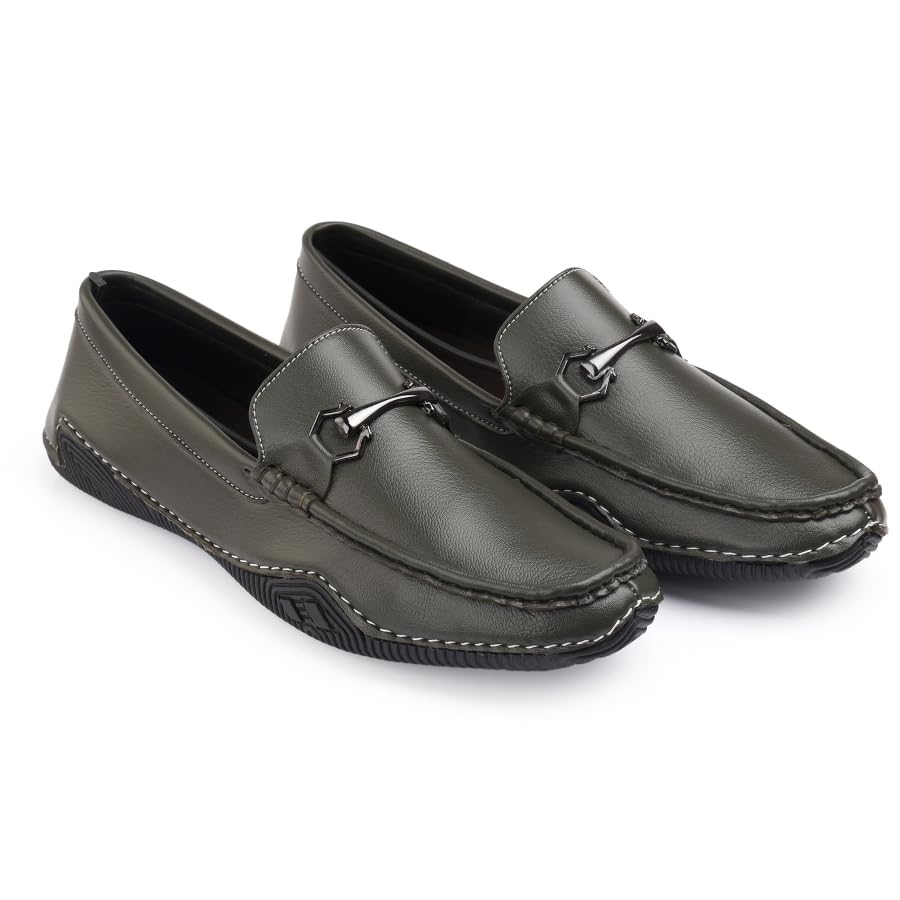 Image of WUGATTI Men's Suede Office Wear, Trendy & Lightweight Slip-On Loafers