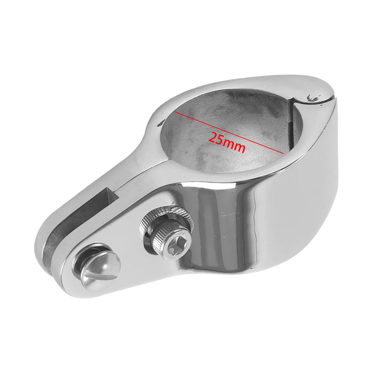 Teron 2 morsetti per tubi in acciaio inox con cerniera per barche Bimini Top pieghevole ganascia scorrevole scorrevole hardware morsetto per tubi per barche Bimini 25 mm