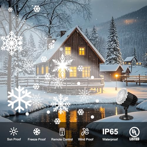 Ggnrqq SNOWFLAKE PROJECTOR Lights Outdoor, Led Snowflake Light thumb #1