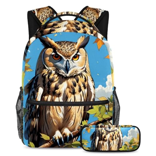 Sac à dos 2 pièces chouette mignonne : le cadeau de rentrée idéal pour adolescent