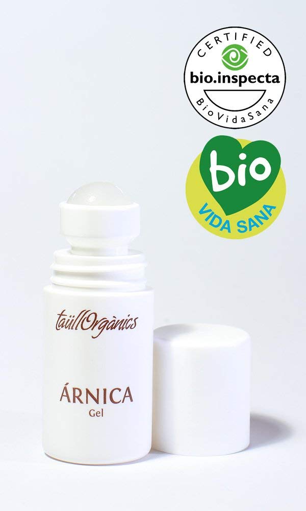 Taüll Orgànics - Gel de Árnica Eco 50ML | Roll on de Árnica Montana, 100% Ecológico, Antinflamatorio Natural, para Dolores y Molestias Musculares de Espalda, Cuello y piernas cansadas