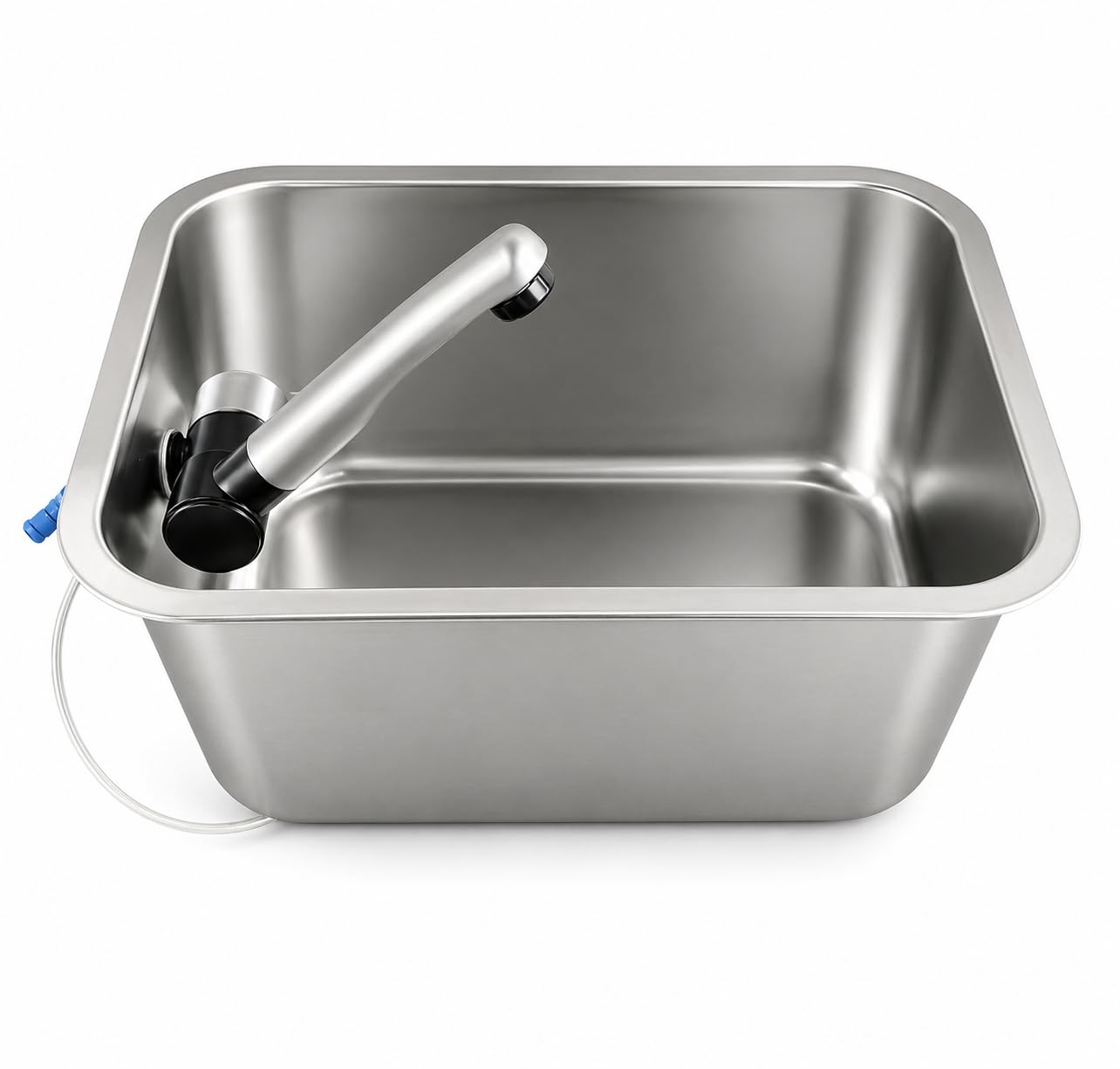 Fregadero lavabo camper pica con grifo 12v agua fria y sumidero acodado pequeño 36x27 caravana