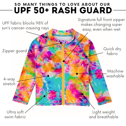 Image of SwimZip UPF 50+ Long Sleeve Rash Guard for Boys' and Girls' - Baby, Toddler, Kids
