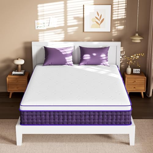 REGOSS Queen Mattress 12 Inch, Plush Hybrid Mattress in a Box, Memory Foam for Back Pain, Soft Queen Size Mattresses, Cloud-Like Pressure Relief, Fiberglass-Free