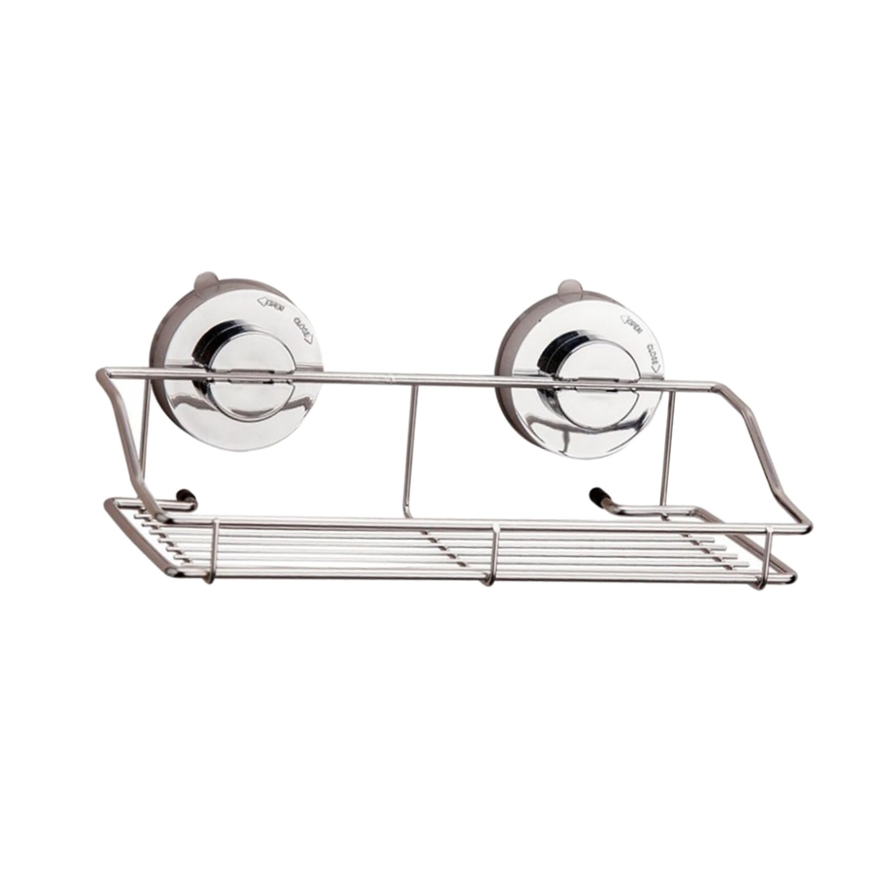 ABOOFAN Cestino Portaoggetti in Metallo Argento Super Ventosa senza Fori Organizer per Cucina e Moderno