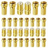 10 Paare F Stecker, Sat stecker Vergoldet Sat Verbinder mit Gummidichtung Koaxialkabel Verbinder...