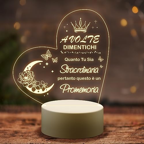 PRSTENLY Regalo Donna, Acrilico Lampada Regali Migliore Amica Sorella Donna Compleanno Pasqua Festa Della Mamma Natale San Valentino