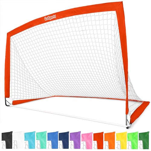 Image of GoSports Portable Soccer Goals for Kids - 13 Color Options - Choose 4 x 3 ft or 6 x 4 ft - Team Tone Pop Up Nets for Backyard