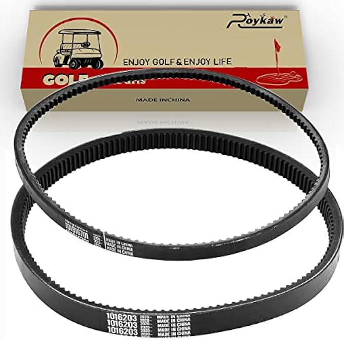 Roykaw Club Car DS Precedent Drive Belt and Starter Generator Belt Kit Fit Golf Cart DS 1997-UP and Precedent 2004-UP, Replace 101916701, 1016203