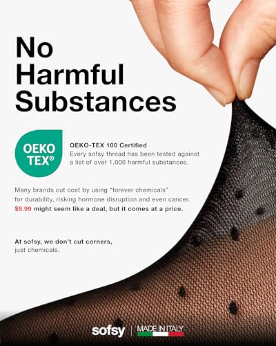 sofsy Polka Dot Tights for Women – 20 Den Sheer Pantyhose | Italian Patterned Nylon Stockings (Breathable, Silky-Soft)2