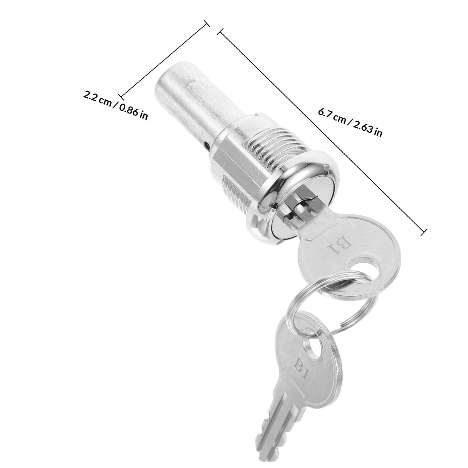 Serratura per Macchinetta Distributore Automatica Chiave, Facile Installazione, Materiale Metallo e Plastico Argento, Adatta per Chiavi Chiusura Dispenser