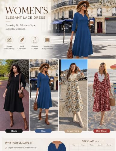 3/4 Sleeve Dress for Women - image 6