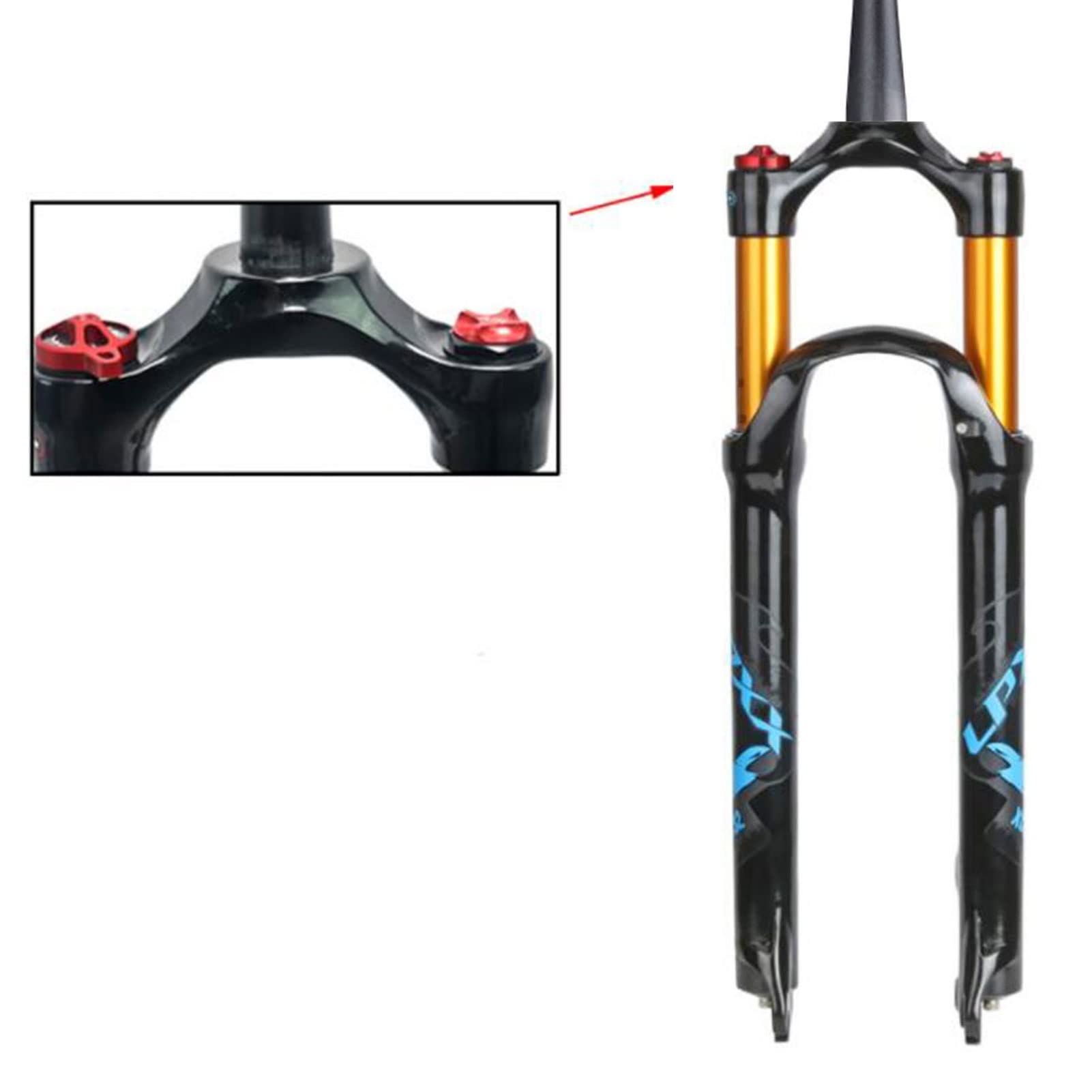 Horquillas de suspensión delantera MTB de 120 mm, aleación de aluminio ultraligera de 26/27.5/29 pulgadas, accesorios de liberación rápida de 9 mm