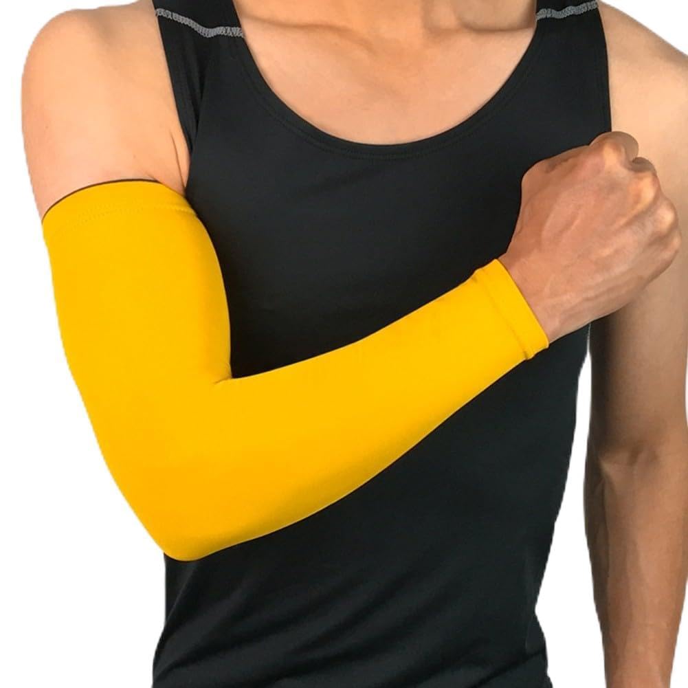 DAZZLEEX Coudières souples pour gardien de but - Protège-bras pour juniors et adultes - Manchons de compression musculaire en polyester - Bandes de protection solaire